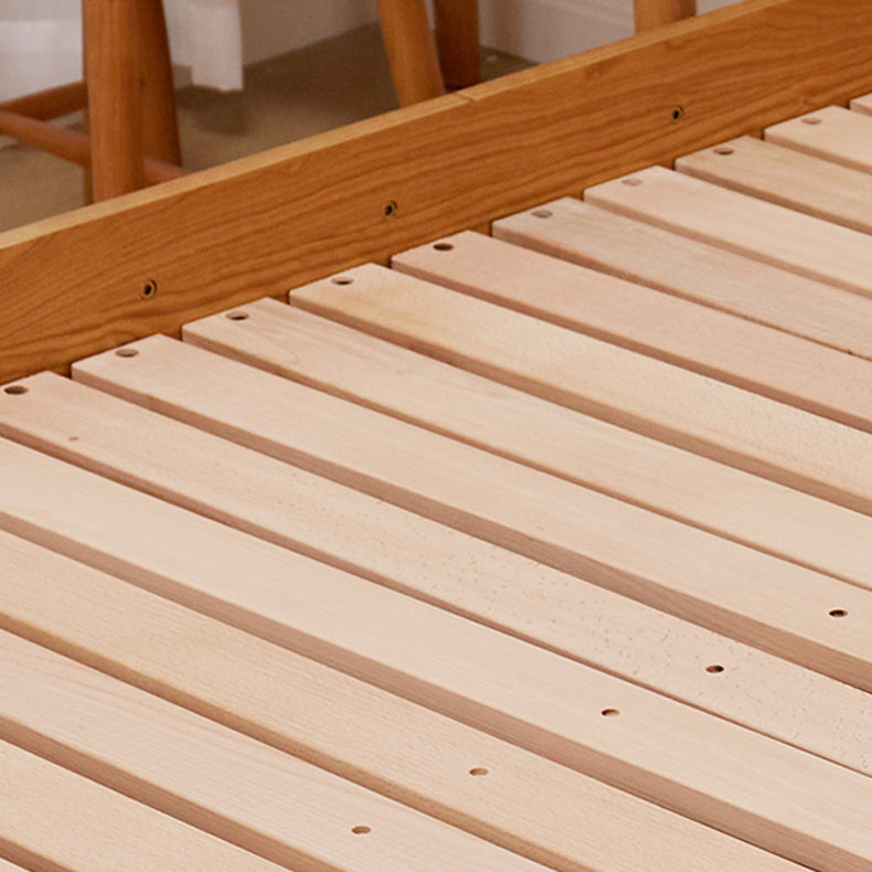 Luxury Bed Frame in Natural Cherry and Zelkova Wood - Elegant and Durable Design for Your Bedroom fcp-1324