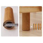 Luxury Bed Frame in Natural Cherry and Zelkova Wood - Elegant and Durable Design for Your Bedroom fcp-1324