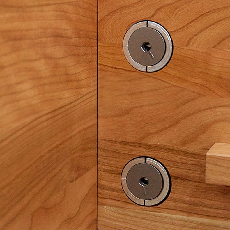 Luxury Bed Frame in Natural Cherry and Zelkova Wood - Elegant and Durable Design for Your Bedroom fcp-1324