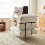 Stylish Cotton-Leathaire Chair in Trendy Yellow-Green and Cherry Wood Design fcp-1325