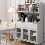 Elegant Black Multi-Layer Board and Glass Cabinet – Stylish Storage Solution for Home and Kitchen fcr-4814
