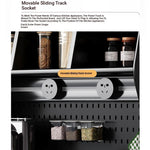 Elegant Black Multi-Layer Board and Glass Cabinet – Stylish Storage Solution for Home and Kitchen fcr-4814
