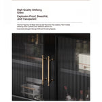 Elegant Black Multi-Layer Board and Glass Cabinet – Stylish Storage Solution for Home and Kitchen fcr-4814