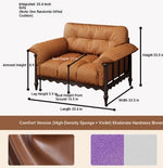 Stylish Cowhide Leather Sofa with Ash Wood Frame – Perfect for Modern Living Rooms fcr-4815
