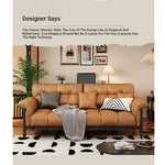 Stylish Cowhide Leather Sofa with Ash Wood Frame – Perfect for Modern Living Rooms fcr-4815