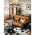 Stylish Cowhide Leather Sofa with Ash Wood Frame – Perfect for Modern Living Rooms fcr-4815