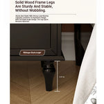 Stylish Black Bedside Cupboard with Two Drawers - Multi-Layer Board Nightstand for Modern Bedrooms fcr-4816