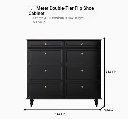 Elegant Black Multi-Layer Board Cabinet with Stylish Drawers for Modern Home Storage fcr-4817