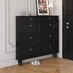 Elegant Black Multi-Layer Board Cabinet with Stylish Drawers for Modern Home Storage fcr-4817