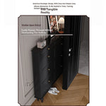 Elegant Black Multi-Layer Board Cabinet with Stylish Drawers for Modern Home Storage fcr-4817