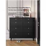 Elegant Black Multi-Layer Board Cabinet with Stylish Drawers for Modern Home Storage fcr-4817