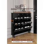 Elegant Black Multi-Layer Board Cabinet with Stylish Drawers for Modern Home Storage fcr-4817