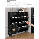 Elegant Black Multi-Layer Board Cabinet with Stylish Drawers for Modern Home Storage fcr-4817