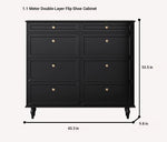 Elegant Black Multi-Layer Board Cabinet with Stylish Drawers for Modern Home Storage fcr-4817