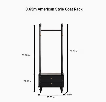 Stylish Multi-Layer Storage Rack with Hanging Bar & Drawers - Perfect for Organizing Clothes and Accessories fcr-4818