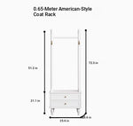 Stylish Multi-Layer Storage Rack with Hanging Bar & Drawers - Perfect for Organizing Clothes and Accessories fcr-4818