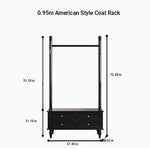 Stylish Multi-Layer Storage Rack with Hanging Bar & Drawers - Perfect for Organizing Clothes and Accessories fcr-4818