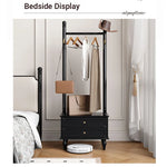 Stylish Multi-Layer Storage Rack with Hanging Bar & Drawers - Perfect for Organizing Clothes and Accessories fcr-4818