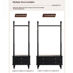 Stylish Multi-Layer Storage Rack with Hanging Bar & Drawers - Perfect for Organizing Clothes and Accessories fcr-4818