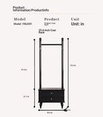 Stylish Multi-Layer Storage Rack with Hanging Bar & Drawers - Perfect for Organizing Clothes and Accessories fcr-4818