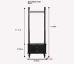 Stylish Multi-Layer Storage Rack with Hanging Bar & Drawers - Perfect for Organizing Clothes and Accessories fcr-4818