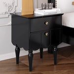 Elegant Black Bedside Cupboard with Multi-Layer Board and Stylish Design - Perfect for Modern Bedrooms fcr-4819