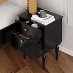 Elegant Black Bedside Cupboard with Multi-Layer Board and Stylish Design - Perfect for Modern Bedrooms fcr-4819