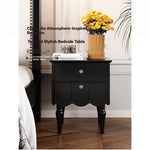 Elegant Black Bedside Cupboard with Multi-Layer Board and Stylish Design - Perfect for Modern Bedrooms fcr-4819