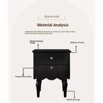 Elegant Black Bedside Cupboard with Multi-Layer Board and Stylish Design - Perfect for Modern Bedrooms fcr-4819