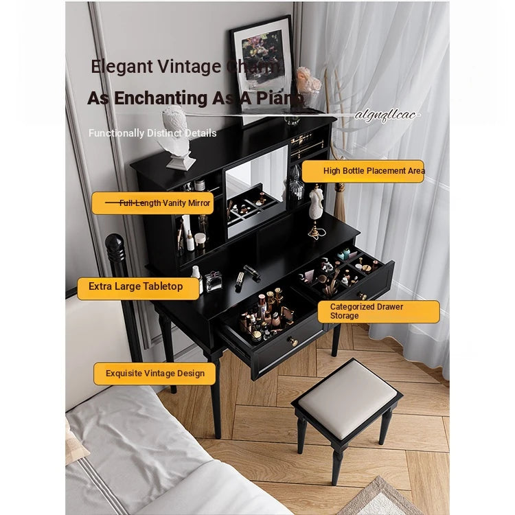 Elegant PU Leather Stool for Vanity or Makeup Station – Stylish and Comfortable Support fcr-4825