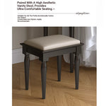 Elegant PU Leather Stool for Vanity or Makeup Station – Stylish and Comfortable Support fcr-4825