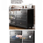 Stylish Multi-Layer Board Cabinet with Glass Doors and Ceramic Top - Modern Storage Solution for Home Decor fcr-4826