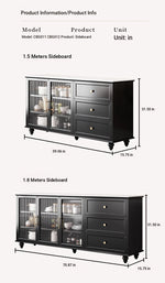 Stylish Multi-Layer Board Cabinet with Glass Doors and Ceramic Top - Modern Storage Solution for Home Decor fcr-4826