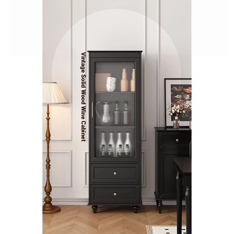Elegant Multi-Layer Board Glass Cabinet with Storage Drawers - Modern Home Display Unit fcr-4827