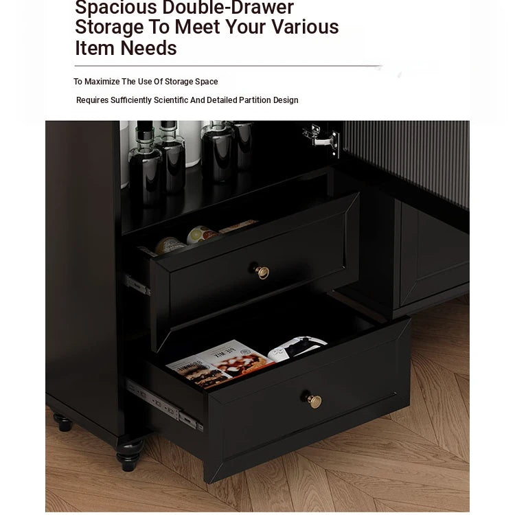 Elegant Multi-Layer Board Glass Cabinet with Storage Drawers - Modern Home Display Unit fcr-4827