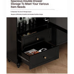 Elegant Multi-Layer Board Glass Cabinet with Storage Drawers - Modern Home Display Unit fcr-4827