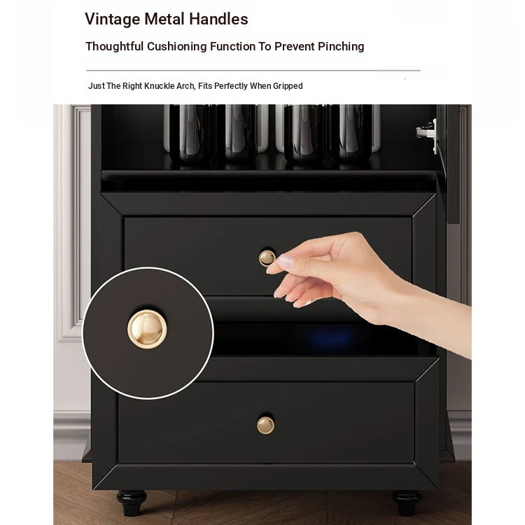Elegant Multi-Layer Board Glass Cabinet with Storage Drawers - Modern Home Display Unit fcr-4827