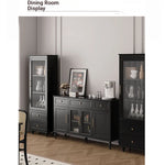 Elegant Multi-Layer Board Glass Cabinet with Storage Drawers - Modern Home Display Unit fcr-4827