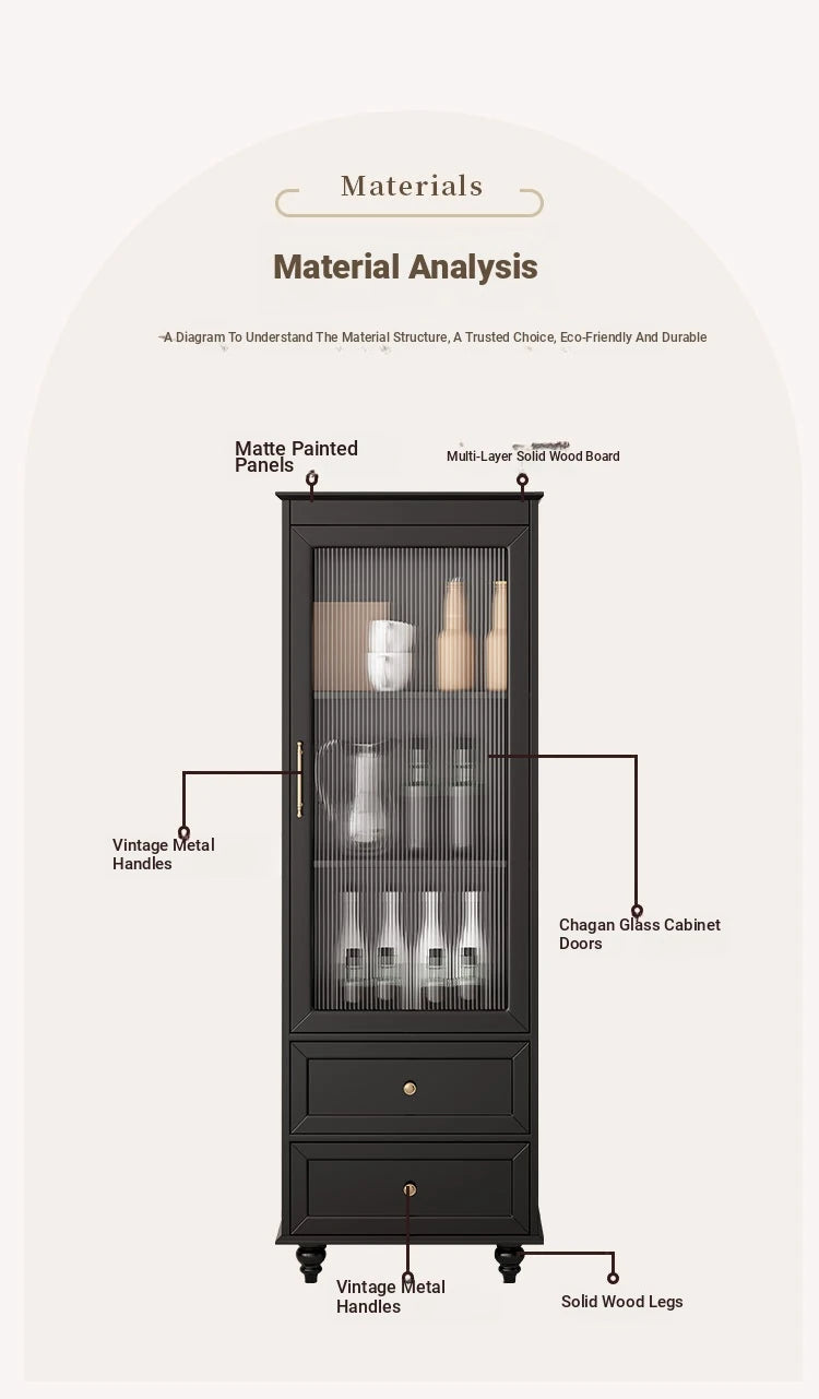 Elegant Multi-Layer Board Glass Cabinet with Storage Drawers - Modern Home Display Unit fcr-4827