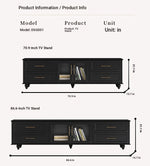 Stylish Multi-Layer Board Tea Table with Storage Drawers - Modern Black Finish for Living Room Elegance fcr-4829