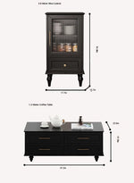 Stylish Multi-Layer Board Tea Table with Storage Drawers - Modern Black Finish for Living Room Elegance fcr-4829