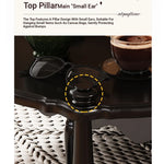 Elegant Black Tea Table on Wheels | Multi-Layer Board Design for Stylish Living Room Decor fcr-4831