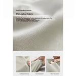 Elegant PU Leather Upholstered Stool Bench with Stylish Black Legs - Perfect for Entryway, Living Room, or Bedroom Storage and Seating fcr-4832