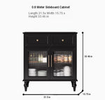 Elegant Multi-Layer Board & Glass Cabinet with Golden Accents – Stylish Storage Solution for Your Home fcr-4833