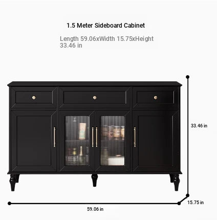 Elegant Multi-Layer Board & Glass Cabinet with Golden Accents – Stylish Storage Solution for Your Home fcr-4833