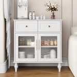 Elegant Multi-Layer Board & Glass Cabinet with Golden Accents – Stylish Storage Solution for Your Home fcr-4833