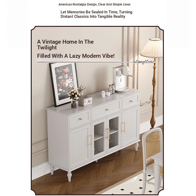 Elegant Multi-Layer Board & Glass Cabinet with Golden Accents – Stylish Storage Solution for Your Home fcr-4833
