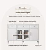 Elegant Multi-Layer Board & Glass Cabinet with Golden Accents – Stylish Storage Solution for Your Home fcr-4833