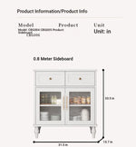 Elegant Multi-Layer Board & Glass Cabinet with Golden Accents – Stylish Storage Solution for Your Home fcr-4833
