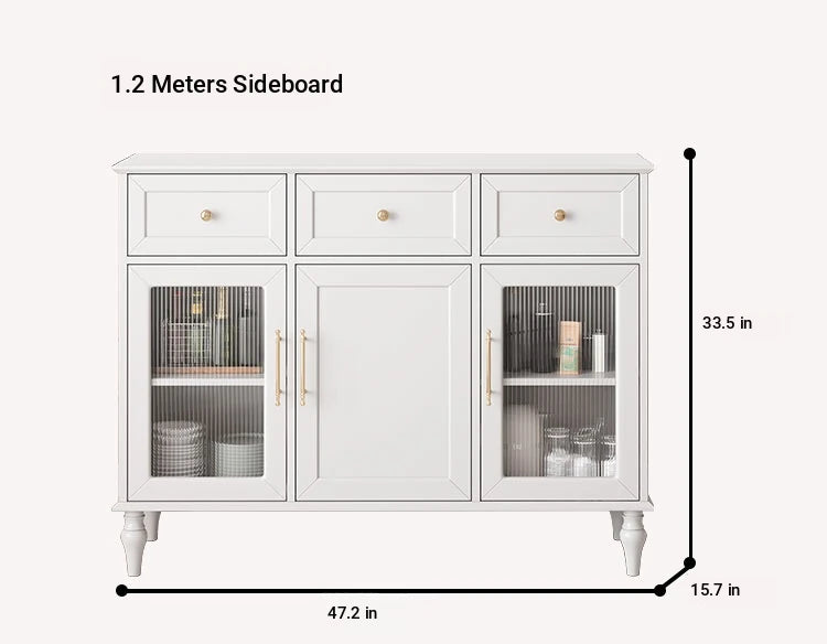 Elegant Multi-Layer Board & Glass Cabinet with Golden Accents – Stylish Storage Solution for Your Home fcr-4833